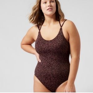 NWT Athleta Print Keyhole One Piece Swimsuit